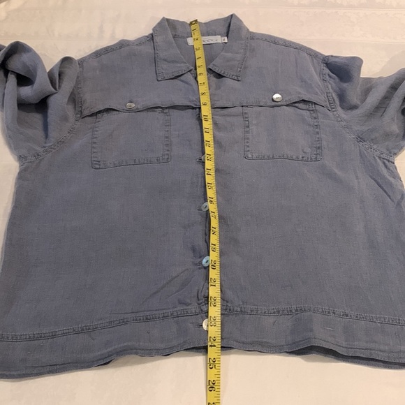 Willow 100% Linen Lagenlook Long Sleeve Layering Top - Picture 15 of 16